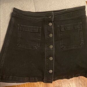 Madewell Black A-Line Mini Skirt